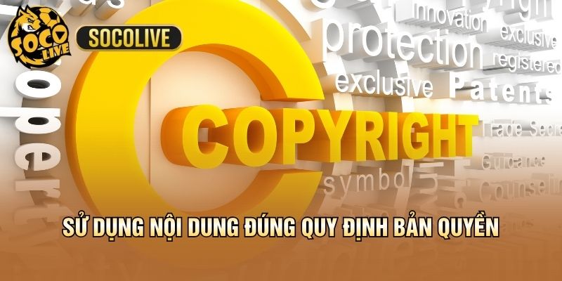 Sử dụng nội dung đúng quy định bản quyền